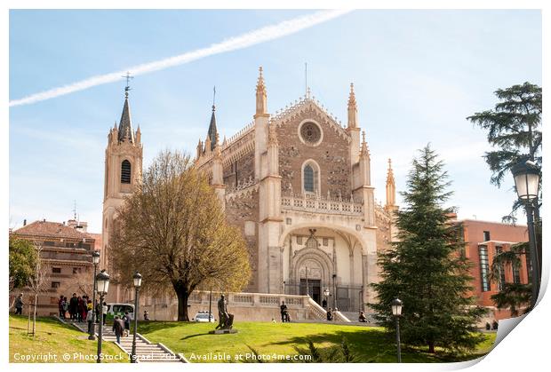 church of San Jeronimo el Real Madrid Print by PhotoStock Israel