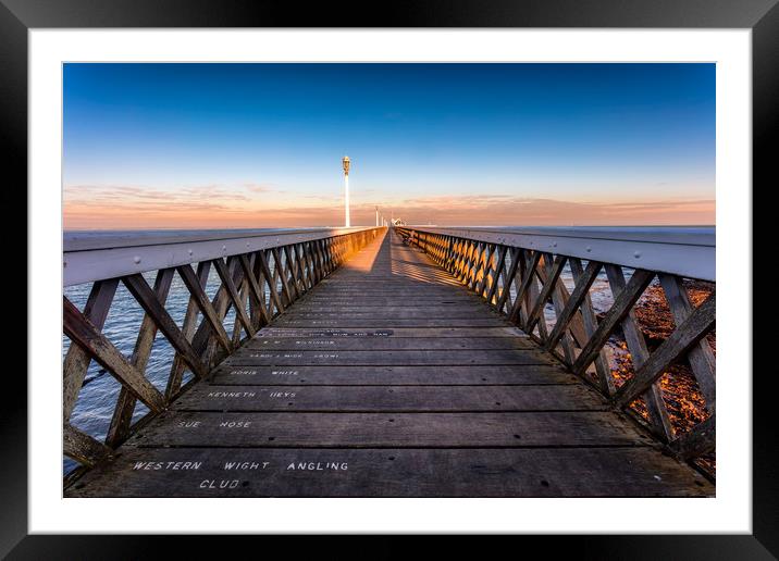Yarmouth Pier Isle Of Wight Framed Mounted Print by Wight Landscapes