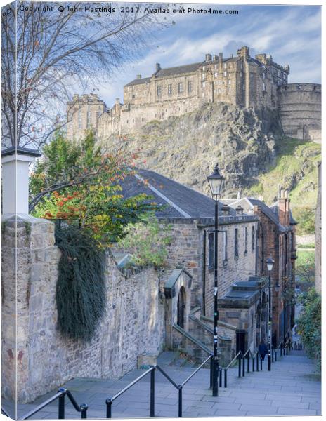 Iconic Edinburgh Castle Canvas Print by John Hastings