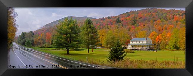 Vermont in the fall Framed Print by Richard Smith