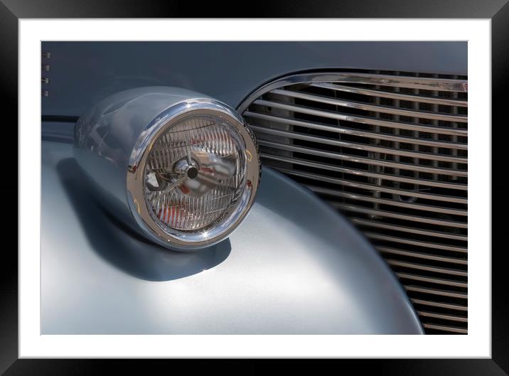 Vintage Graham Paige Headlight Framed Mounted Print by Luc Novovitch