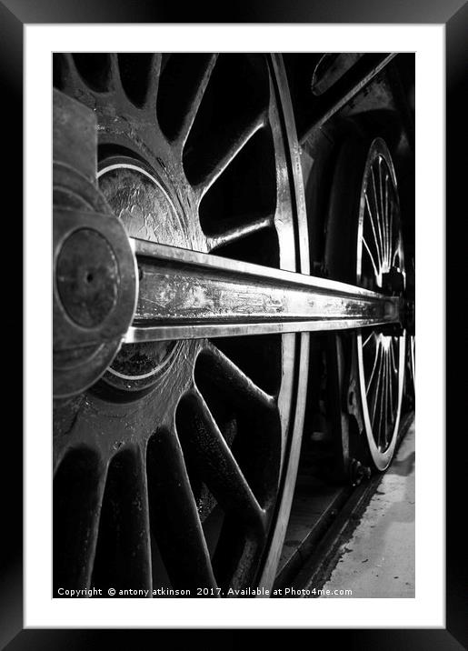 Steam Train Framed Mounted Print by Antony Atkinson