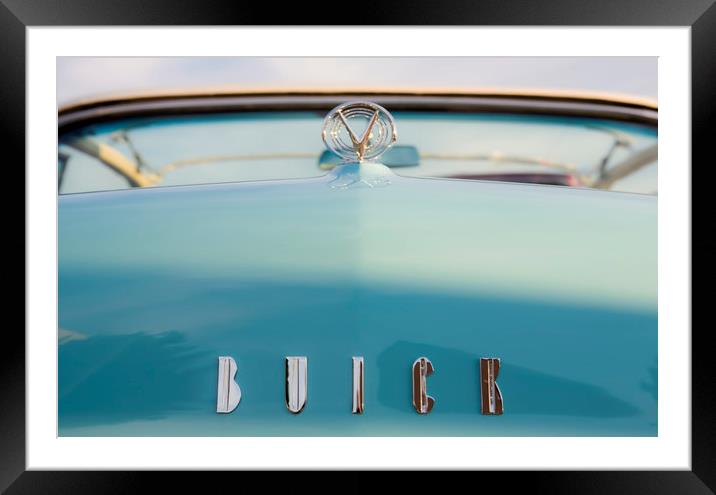 Classic Buick Car Hood Framed Mounted Print by Luc Novovitch