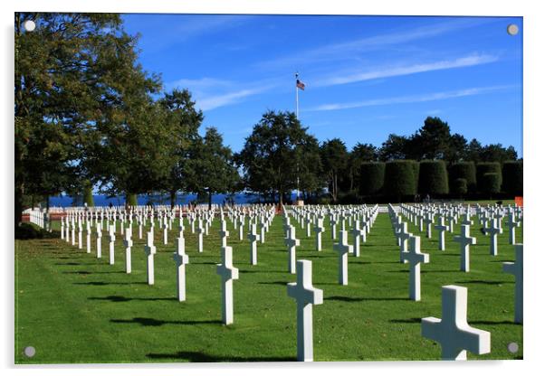 American Cemetery Normandy  Acrylic by Aidan Moran