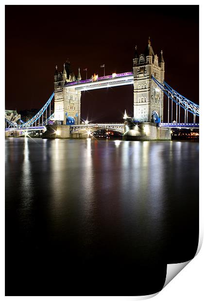 Tower Bridge at Night, London! Print by Toon Photography