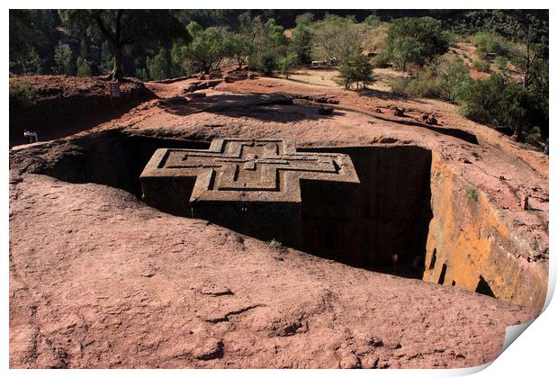 Biete Giyorgis, Lalibela, Ethiopia   Print by Aidan Moran