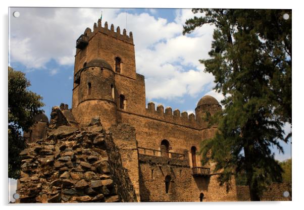 Fasilides Castle, Gondor, Ethiopia   Acrylic by Aidan Moran