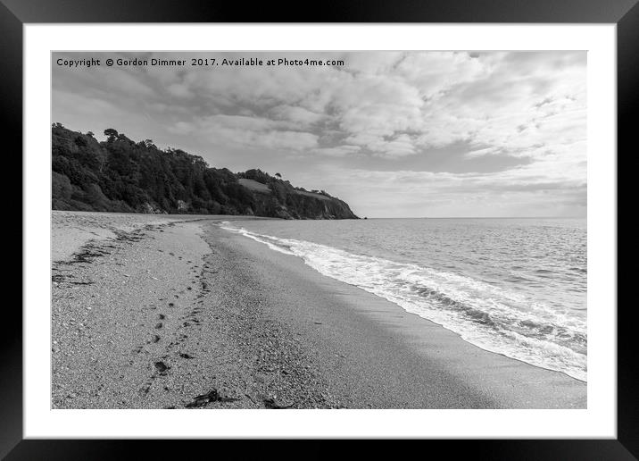 The Beach at Blackpool Sands in Devon Framed Mounted Print by Gordon Dimmer