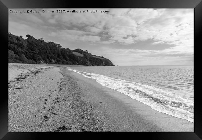 The Beach at Blackpool Sands in Devon Framed Print by Gordon Dimmer