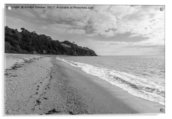 The Beach at Blackpool Sands in Devon Acrylic by Gordon Dimmer