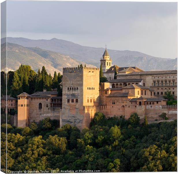 The Alhambra Canvas Print by Stephen Taylor