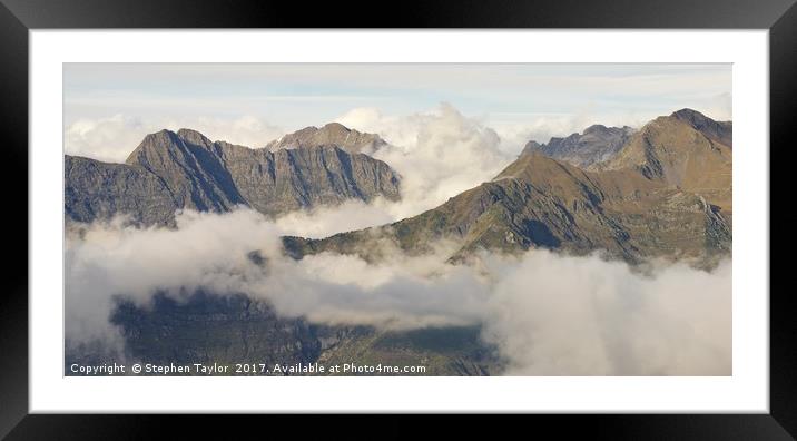 A Cloud Inversion in the Pyrenees Framed Mounted Print by Stephen Taylor