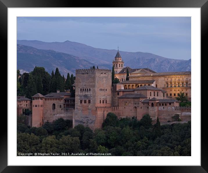 The Alhambra Framed Mounted Print by Stephen Taylor