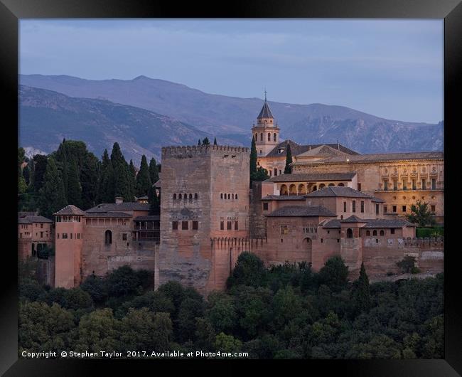 The Alhambra Framed Print by Stephen Taylor
