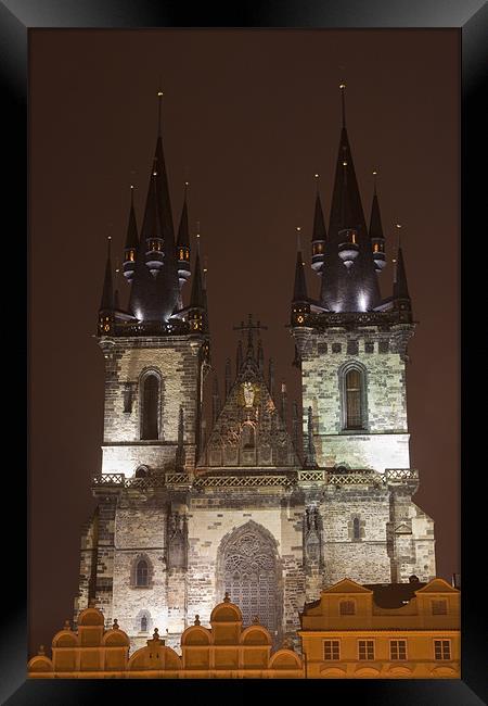 The Church of Our Lady before Týn Framed Print by Gabor Pozsgai