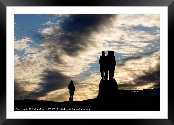 The Commando memorial at Spean Bridge in Scotland Framed Mounted Print by Colin Woods