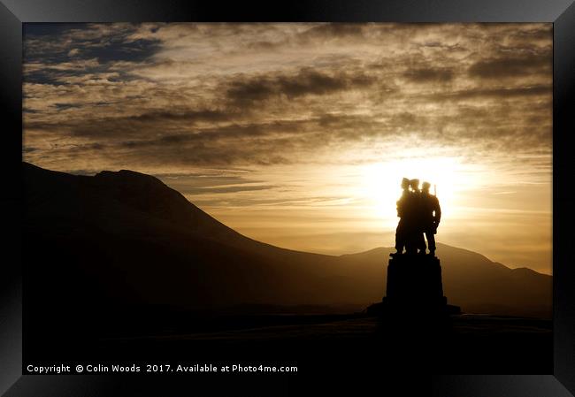 The Commando memorial at Spean Bridge in Scotland Framed Print by Colin Woods