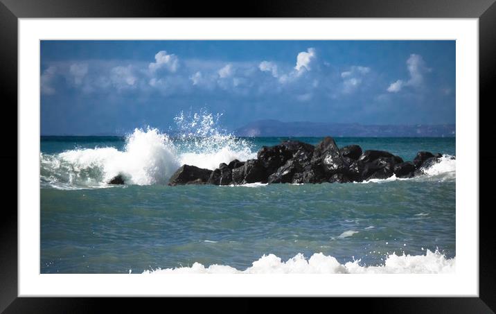 Surf Framed Mounted Print by Larisa Siverina