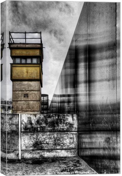 The sole remaining section of the Berlin Wall on B Canvas Print by Colin Woods
