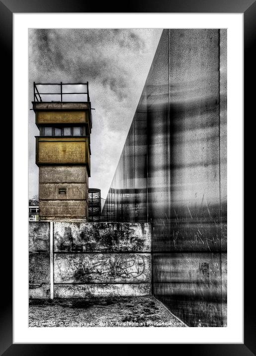 The sole remaining section of the Berlin Wall on B Framed Mounted Print by Colin Woods