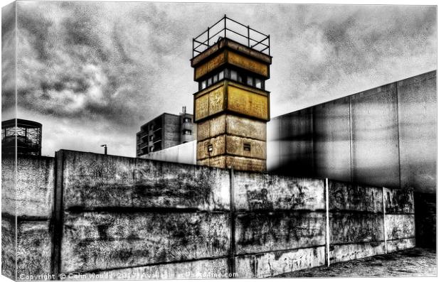 The sole remaining section of the Berlin Wall on B Canvas Print by Colin Woods