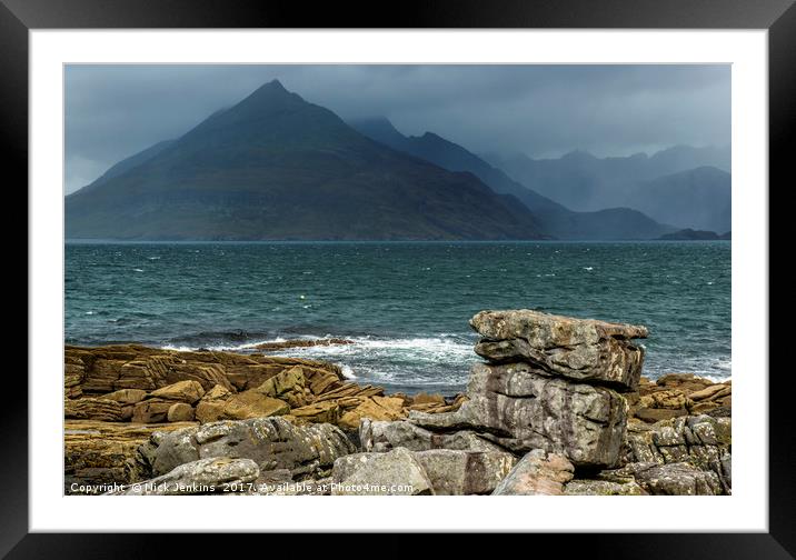 The Black Cuillin from Elgol Beach on Skye  Framed Mounted Print by Nick Jenkins