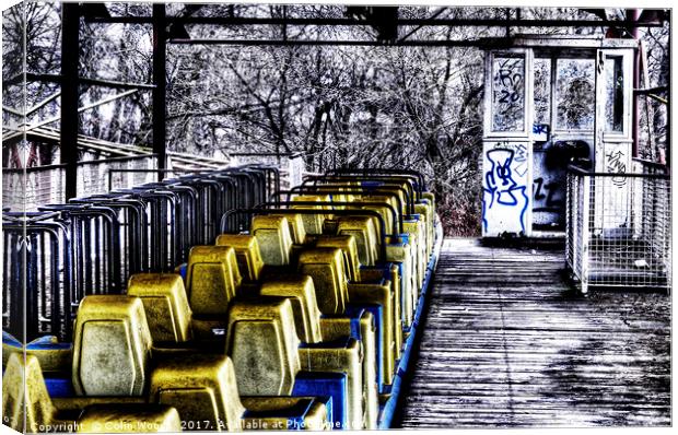 Abandoned Roller Coaster in Est Berlin's Spreepark Canvas Print by Colin Woods