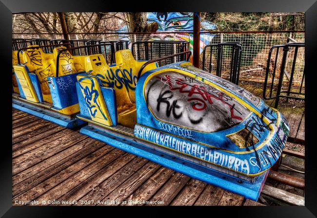 Abandoned Roller Coaster in Est Berlin's Spreepark Framed Print by Colin Woods