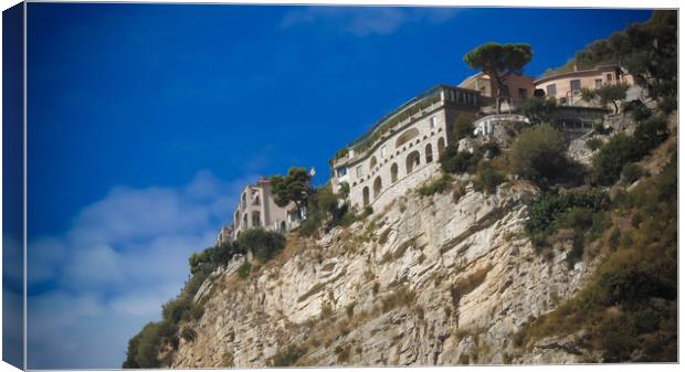 Castle on a rock, Meta, Italy Canvas Print by Larisa Siverina