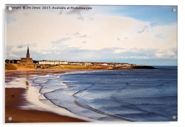 Tynemouth Long Sands with Liquid Colour filter Acrylic by Jim Jones