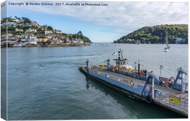 The Dartmouth to Kingswear car ferry Canvas Print by Gordon Dimmer