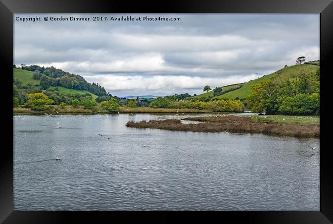 Totes in the distance as seen from a boat on the R Framed Print by Gordon Dimmer
