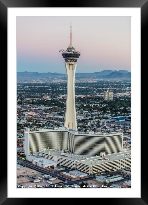 Stratosphere Casino Hotel and tower Framed Mounted Print by PhotoStock Israel