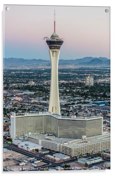 Stratosphere Casino Hotel and tower Acrylic by PhotoStock Israel