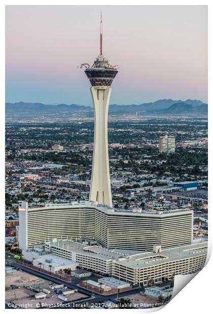 Stratosphere Casino Hotel and tower Print by PhotoStock Israel