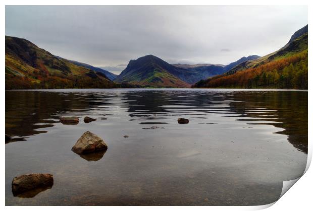 Buttermere Ripples Print by Sarah Couzens