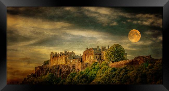 Moonlight on Stirling Castle Framed Print by Tylie Duff Photo Art
