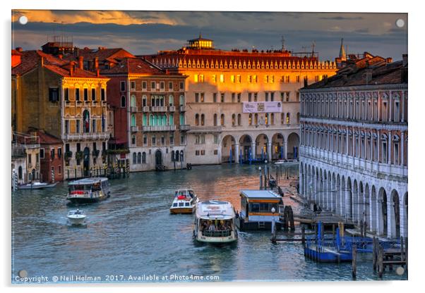 The Grand Canal Venice  Acrylic by Neil Holman