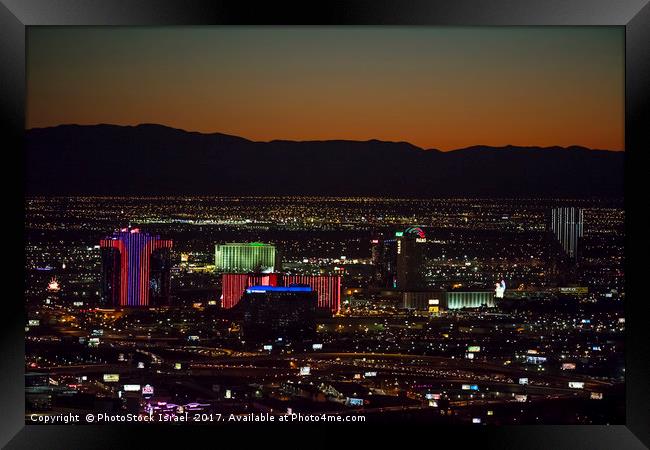 Aerial view of Las Vegas city Framed Print by PhotoStock Israel