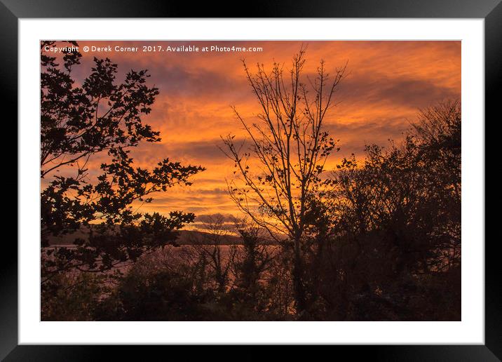 Sunset over the Beauly Firth Framed Mounted Print by Derek Corner