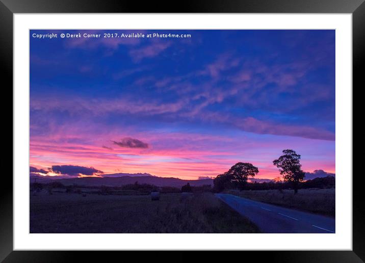 Sunset in North Kessock Framed Mounted Print by Derek Corner