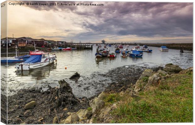 Paddys Hole Teesmouth Canvas Print by keith sayer