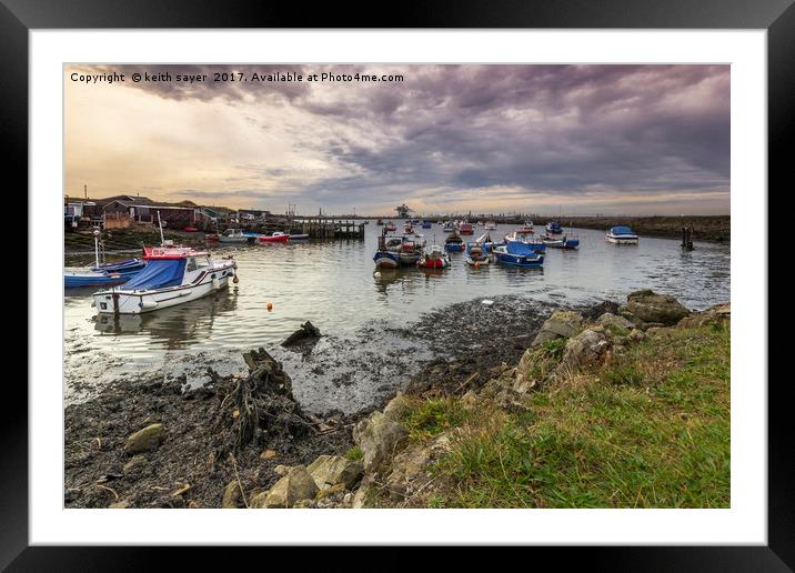 Paddys Hole Teesmouth Framed Mounted Print by keith sayer