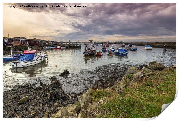Paddys Hole Teesmouth Print by keith sayer