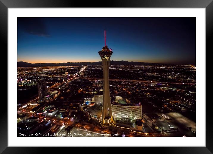 Stratosphere Casino Hotel  Framed Mounted Print by PhotoStock Israel