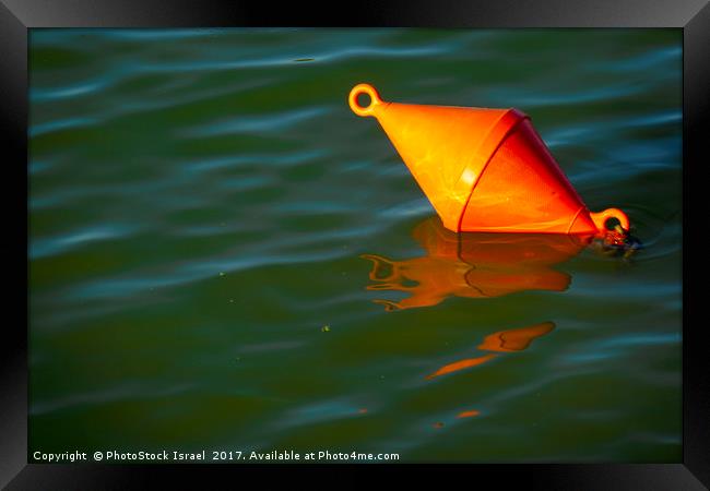 red mooring buoy Framed Print by PhotoStock Israel