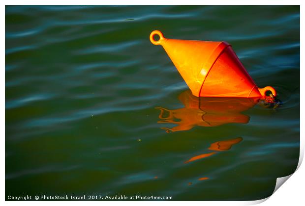 red mooring buoy Print by PhotoStock Israel