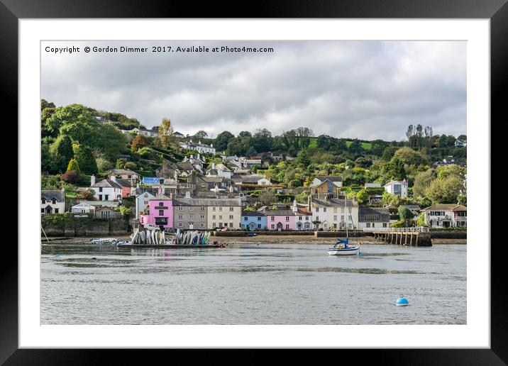 The Village of Dittisham on the banks of the River Framed Mounted Print by Gordon Dimmer