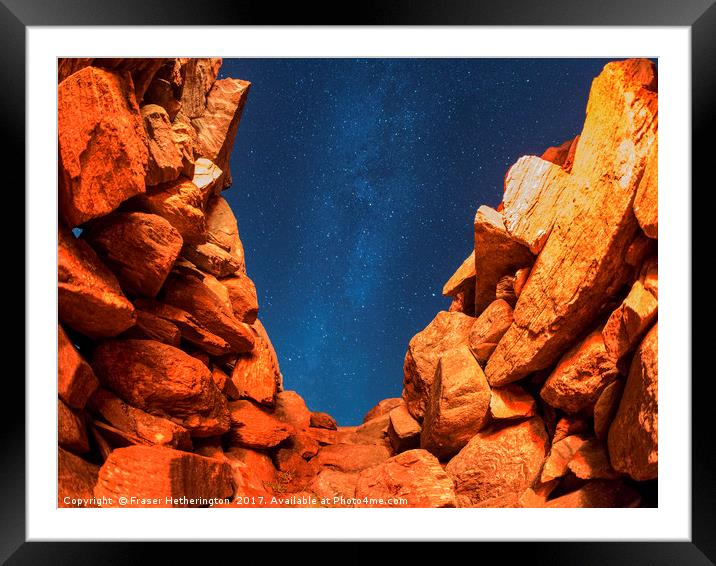 Milky Way Cairn Framed Mounted Print by Fraser Hetherington