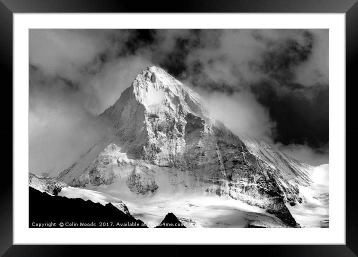 The mighty Dent Blanche in the Valais area of the  Framed Mounted Print by Colin Woods